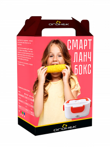 Ланч бокс для еды с подогревом в авто 12/220В Огонёк OG-HOG02 Красный